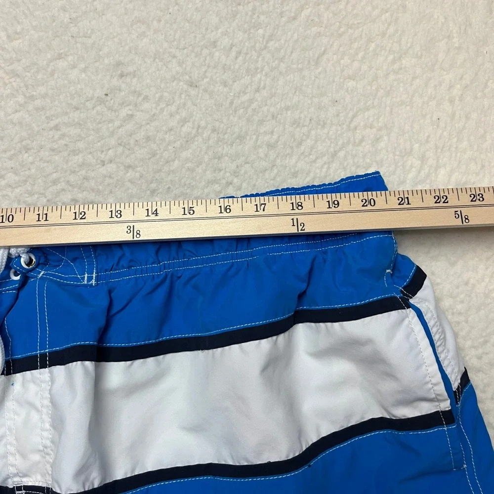 Faded Glory Men’s Blue & White Stripe Swim Trunks